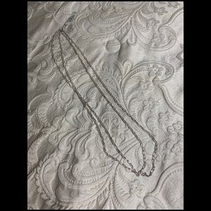 Long Stackable Sterling Silver Chain